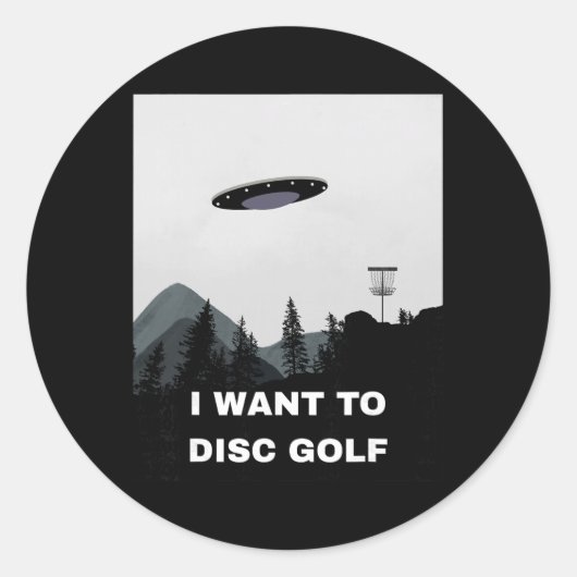 Disc Golf Ufo  Runder Aufkleber (Vorderseite)