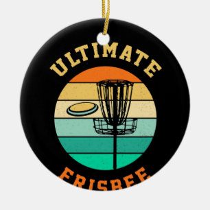 Disc Golf Ultimate Frisbee Keramik Ornament