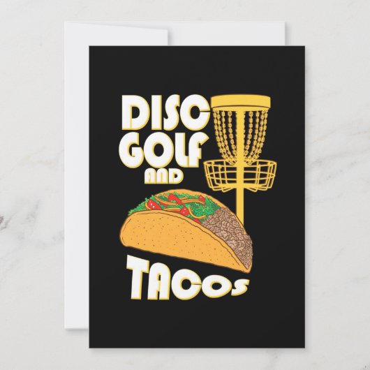 Disc Golf und Tacos Einladung (Vorderseite)