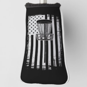 Disc Golf USA Flag Golfer Golfen Sportliebhaber Headcover