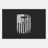 Disc Golf USA Flag Golfer Golfing Sport Lover Geschenkpapier Set (Vorderseite)