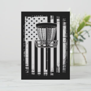 Disc Golf USA Flagge Golfer Golf Sportliebhaber Einladung