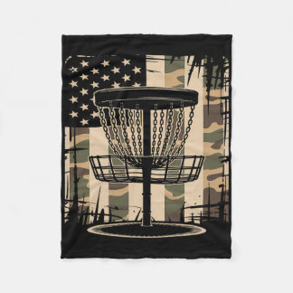 Disc Golf USA Tarnflagge - Patriotischer Frolf-Spi Fleecedecke