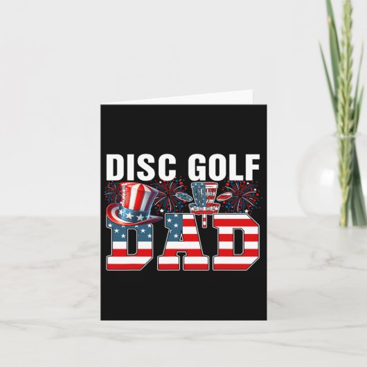 Disc Golf Vater 4. Juli Kostümspielprogramm Matchi Karte (Vorderseite)