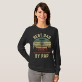 Disc Golf Vathers Bester Vater Par Funny Golf Gesc T-Shirt (Vorne ganz)