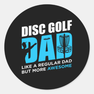 Disc Golf Vintage Lustiger Disc Golfing Papa Liebh Runder Aufkleber