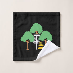 Disc Golf Wald Disc Golfer Geschenk Waschlappen