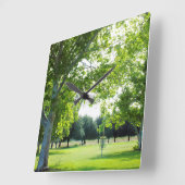 Disc Golf Wall Clock Quadratische Wanduhr (Winkel)