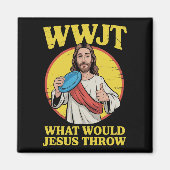 Disc Golf Wwjt Was Würde Jesus Werfen Frisbee  Magnet (Vorne)