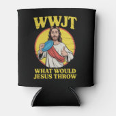 Disc Golf Wwjt What Would Jesus Throw Frisbee  Dosenkühler (Vorderseite)
