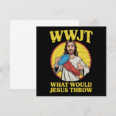 Disc Golf Wwjt What Would Jesus Throw Frisbee  Einladung (Vorne/Hinten)