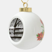 Disc-Golf-Ziel-Posten im Schnee Keramik Kugel-Ornament (Rechts)