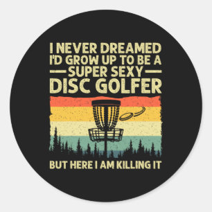 Disc Golfer Art für Herren Frauen Disc Player Dis Runder Aufkleber