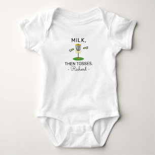 Disc Golfer Baby Milch Dann Wirft - Disc Golfing Strampler