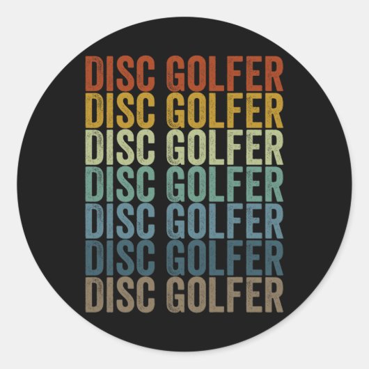 Disc-Golfer Disc-Golf Disc-Golfen Runder Aufkleber (Vorderseite)