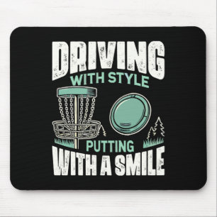 Disc-Golfer fährt mit Stil Disc Golf Mousepad