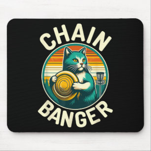 Disc-Golfer-Katzenkette Nger Disc-Golf-Spieler Mousepad