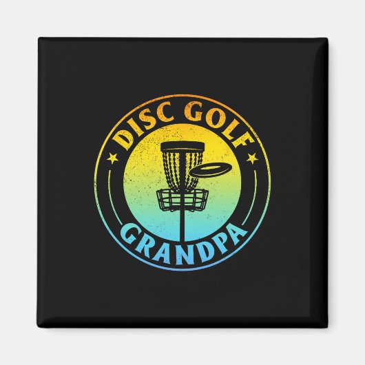 Disc-Golfer Opa Disc Golf Spieler - Disc Golf G Magnet (Vorne)