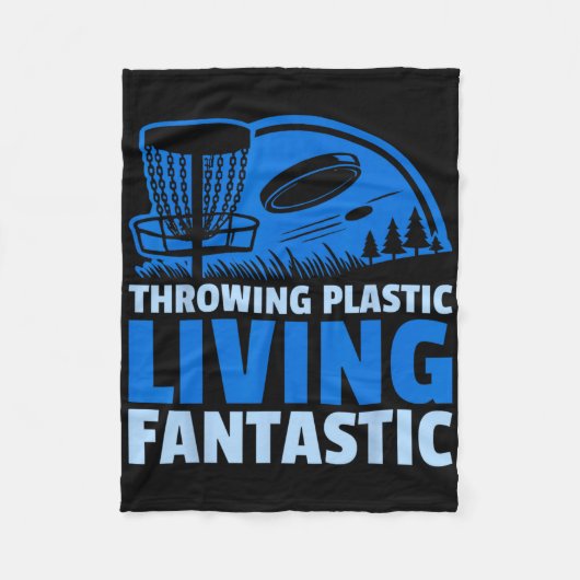 Disc-Golfer wirft Plastik und lebt fantastischen D Fleecedecke (Vorderseite)