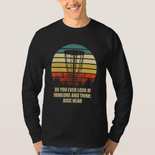 Disc Head Disc Golf Outdoor-Spiel Golfer Feld Spie T-Shirt