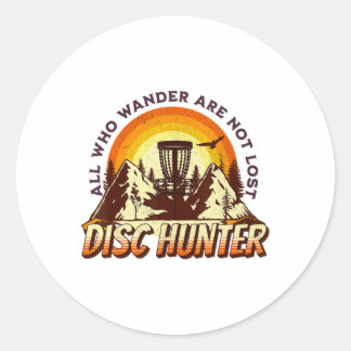 Disc Hunter All Who Wander Are Not Lost Funny Disc Runder Aufkleber