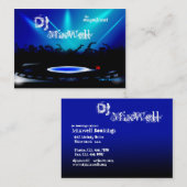 Disc-Jockey DJ-Party, das Geschäfts-Karte mit Visitenkarte (Vorne/Hinten)