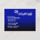 Disc-Jockey DJ-Party, das Geschäfts-Karte mit Visitenkarte (Rückseite)