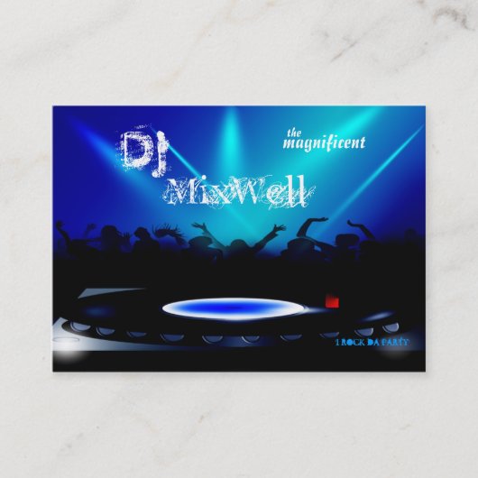 Disc-Jockey DJ-Party, das Geschäfts-Karte mit Visitenkarte (Vorderseite)