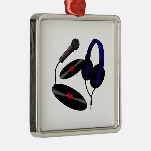 Disc-Jockeylogo Ornament Aus Metall (Rechts)