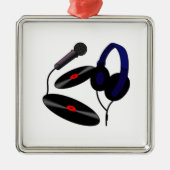 Disc-Jockeylogo Ornament Aus Metall (Vorne)