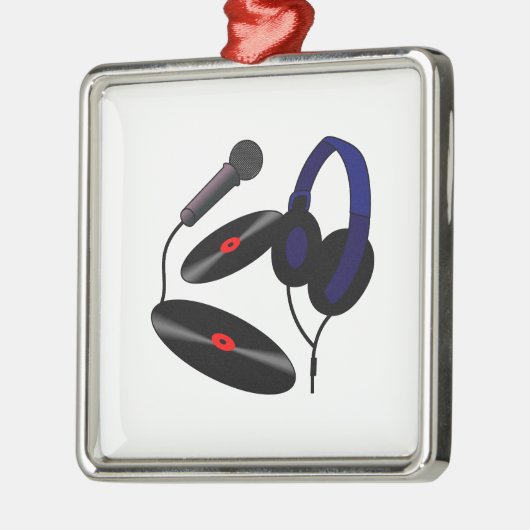 Disc-Jockeylogo Ornament Aus Metall (Links)