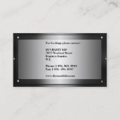 Disc-Schotte DJ-Geschäfts-Karten-Schablone Visitenkarte (Rückseite)