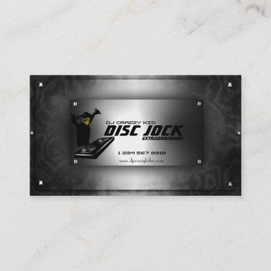 Disc-Schotte DJ-Geschäfts-Karten-Schablone Visitenkarte (Vorderseite)