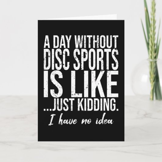 Disc Sports lustiges Sportgeschenk Karte (Vorderseite)
