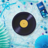 Disc-Teller der alten Art der Musik retro Vinyl Pappteller (Party)