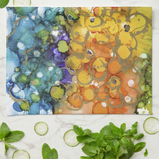 Disc Towel Lovitude Blasen Geschirrtuch (Gefaltet)