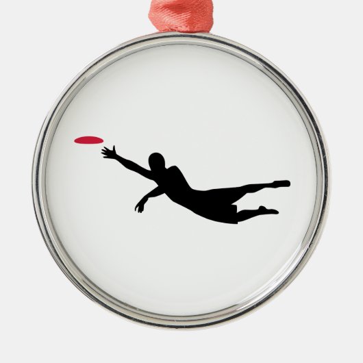 Discgolf Frisbee Ornament Aus Metall (Vorne)
