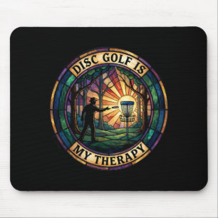 Discgolf ist meine Therapie Discgolfer Natur Mousepad