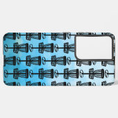 DiscGolf Pens Blue Samsung Galaxy Hülle (Linke Seite)