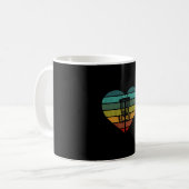 DiscGolf - Retro Vintager Zielkorb Kaffeetasse (Vorderseite Links)