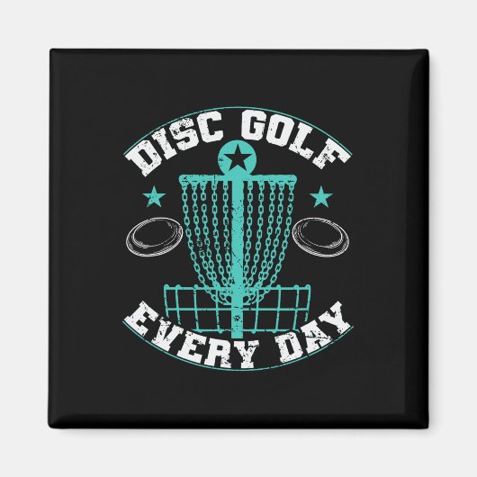 Discgolf Täglich Skizze Frisbee  Magnet (Vorne)