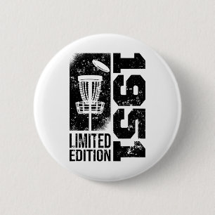 Discgolf Vintage 1951 Geburtstags Disc-Golf-Spiel Button