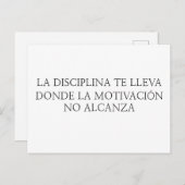 Disciplina - Motivación Feiertagspostkarte (Vorne/Hinten)