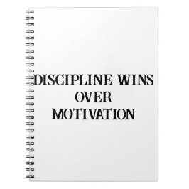 Discipline beats Motivation - Fett Notebook Notizblock