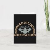 Discipline Beats Motivation Karte (Vorderseite)