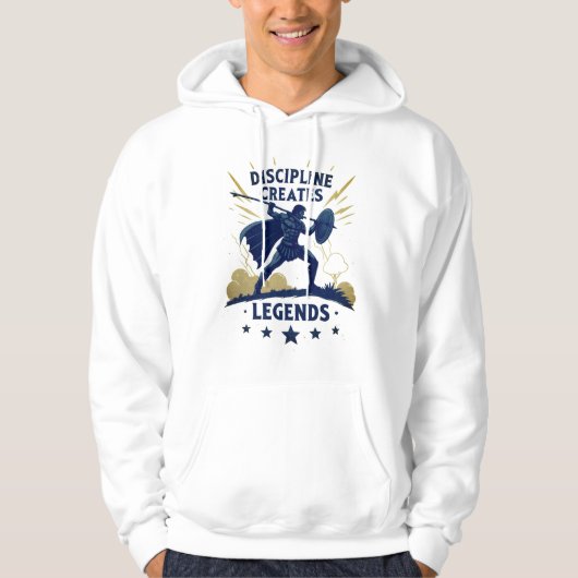Discipline Creates Legends Hoodie – Motivational (Vorderseite)