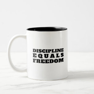 Discipline Equals Freedom - Jocko Willink Zweifarbige Tasse