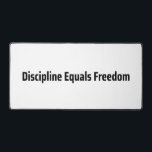 Discipline Equals Freedom Minimalist Typewriter  Schreibtischunterlage<br><div class="desc">The foundation of your daily autonomy. A premium,  expansive desk mat featuring bold typewriter typography designed to anchor your workspace in rigorous discipline.</div>
