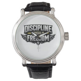 Discipline Equals Freedom – Motivational Design  Armbanduhr