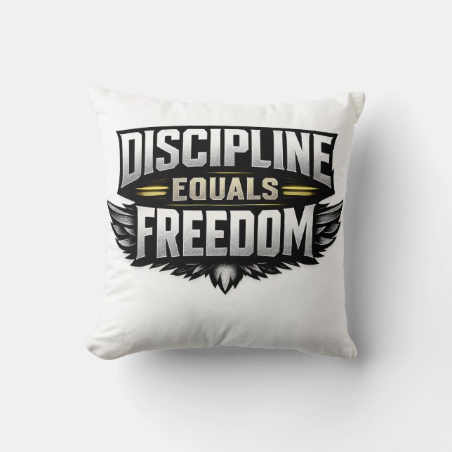 Discipline Equals Freedom – Motivational Design  Kissen (Vorderseite)